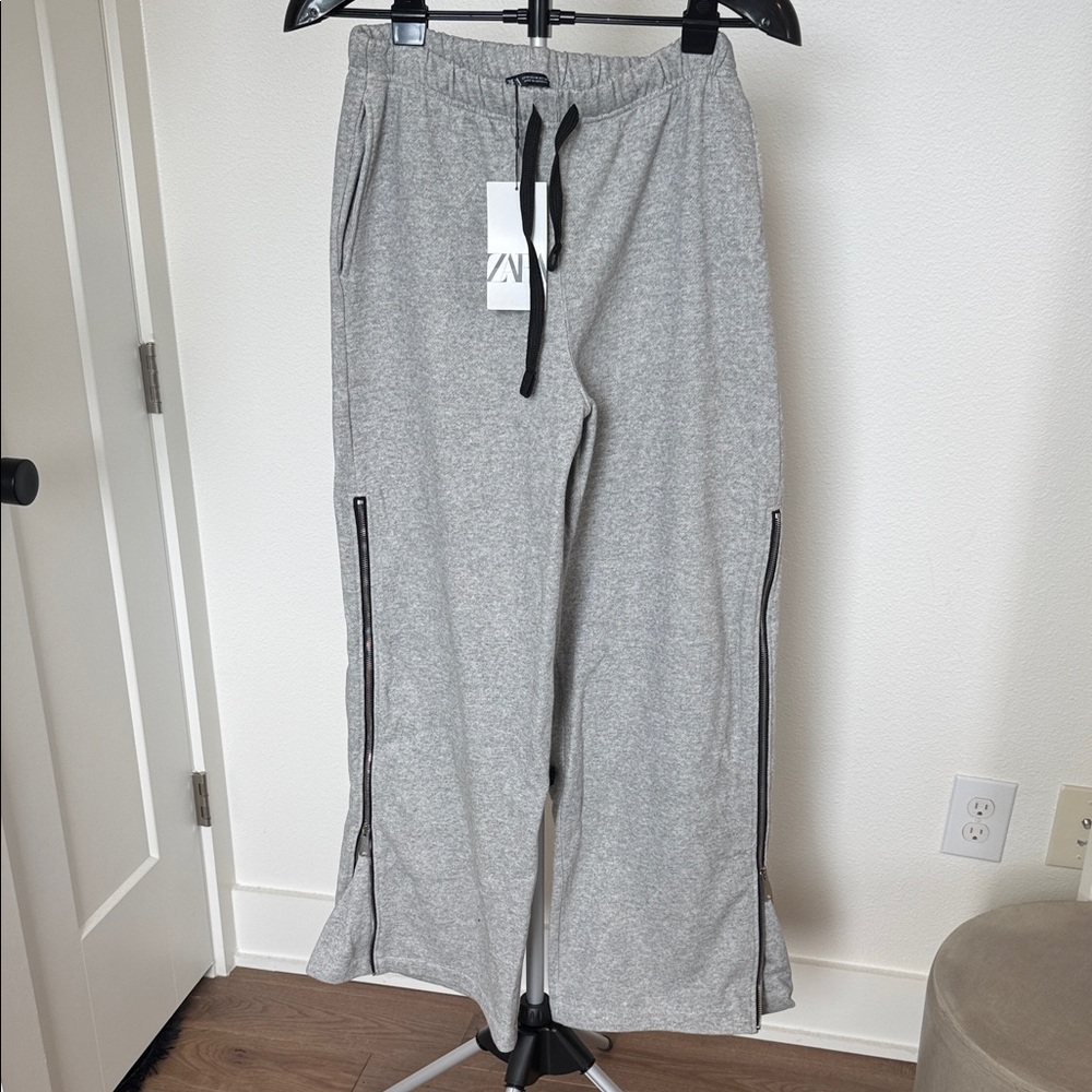 Zara Gray Wide Leg Pants